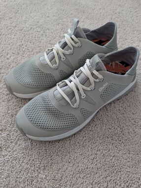 OluKai Huia Women's Shoes Gray Slip-On Non-Marking Lightweight Sneakers Size 10